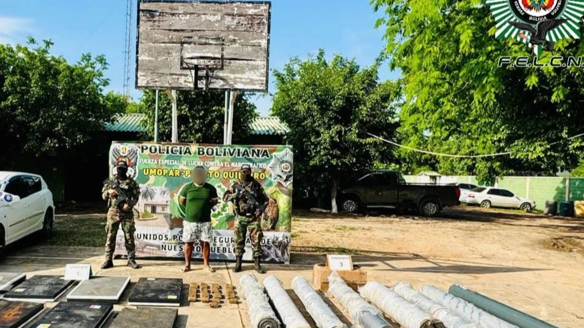 Incautan 673 paquetes de marihuana camuflados en estructuras metálicas en Puerto Quijarro
