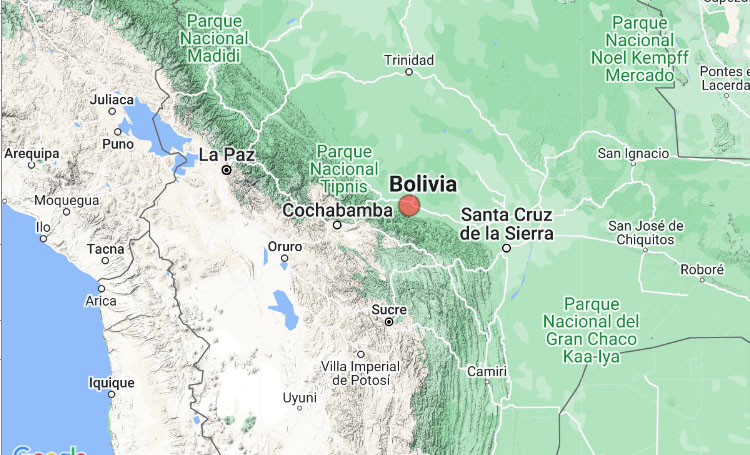 Un sismo superficial se registró en la provincia Carrasco de Cochabamba