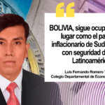 BOLIVIA, EN EL TOP 3 DE INFLACIÓN DE LA REGIÓN