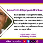 A propósito del apoyo de Branko a Tuto