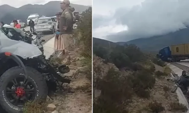 Pareja fallece en colisión entre tráiler y camioneta en la ruta a Chile