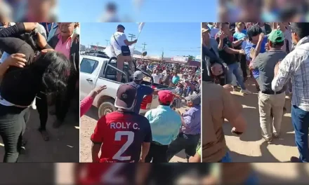 Suspenden proclama de Andrónico en San Julián tras peleas, petardos y pedradas