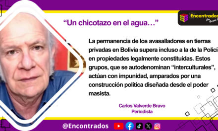“Un chicotazo en el agua…”