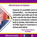 Democracia no impone