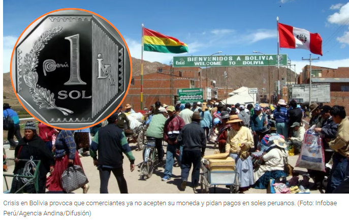 Crisis en Bolivia: comerciantes no aceptan su moneda por devaluación y exigen pago en soles en frontera con Perú