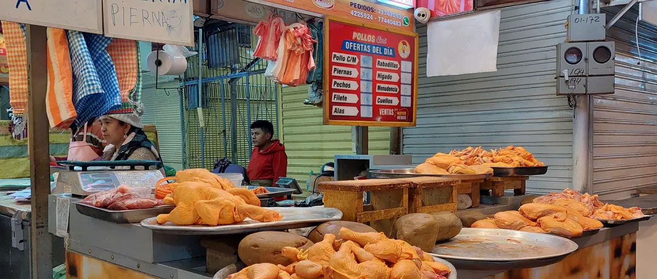 Precio del pollo se dispara en Cochabamba por bloqueos