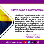 Nuevo golpe a la democracia