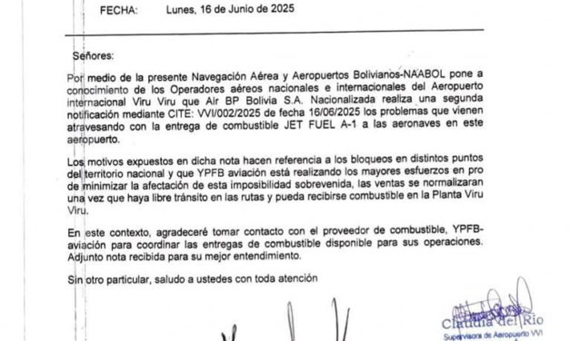 ¡ALERTA! SE ACABA LA GASOLINA DE AVIACIÓN