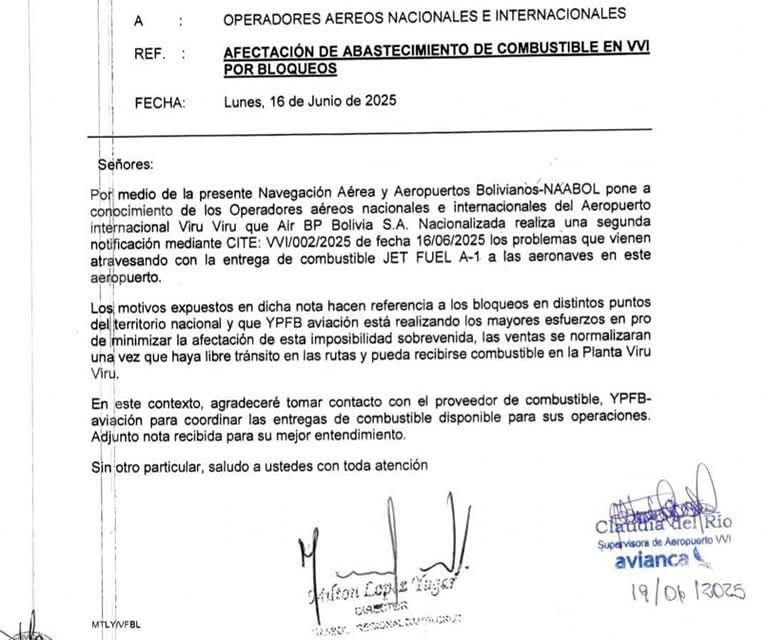 ¡ALERTA! SE ACABA LA GASOLINA DE AVIACIÓN
