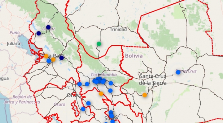 Reportan 22 puntos de bloqueos en 7 regiones; la mayoría de ellos impulsados por evistas en Cochabamba