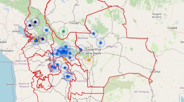 La ABC reporta 26 puntos de bloqueos en seis departamentos; 14 están en Cochabamba