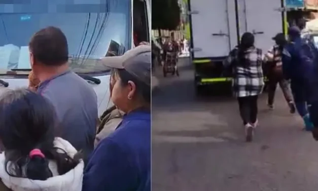 Empujones y gritos por aceite: Varias personas exigían que camión mayorista les venda este insumo por unidad