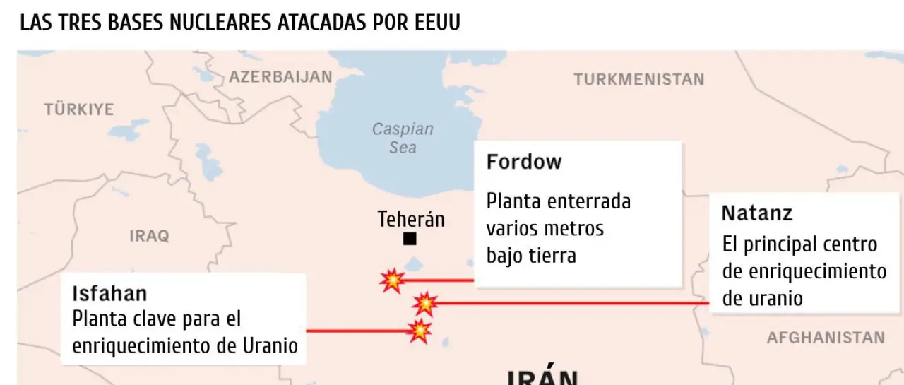 Bombas antibúnker y misiles Tomahawk: se revelan detalles del ataque de EEUU a tres bases nucleares de Irán