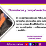 Eliminatorias y campaña electoral