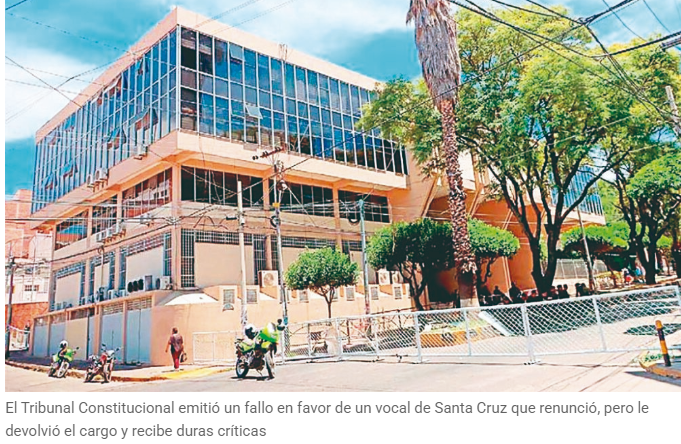 El TCP restituye a un vocal que había renunciado para postularse en las Judiciales