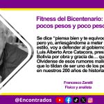 Fitness del Bicentenario: pocos pesos y poco peso