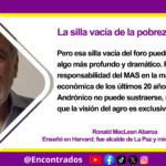 La silla vacía de la pobreza