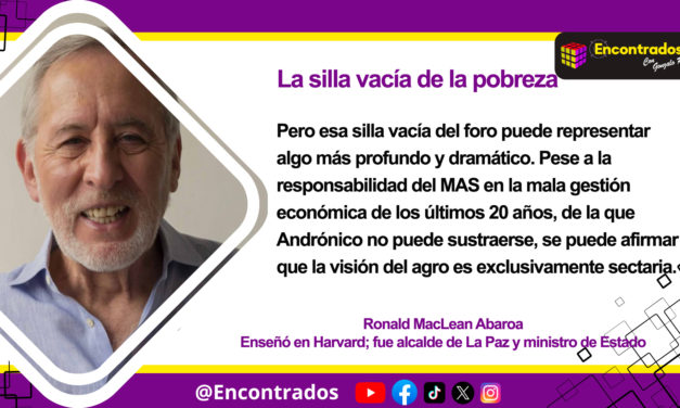 La silla vacía de la pobreza