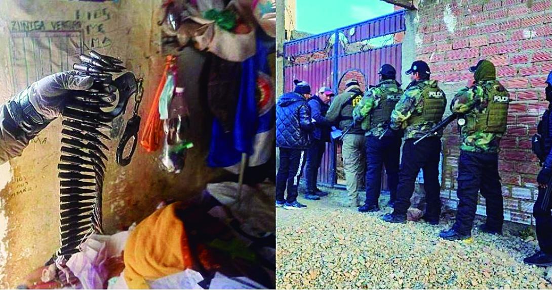 En Llallagua hallan armas y munición de guerra tras captura de 5 personas