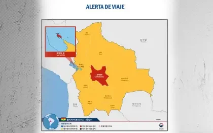 Corea del Sur pide a sus ciudadanos “abandonar” Cochabamba ante “protestas y crimen organizado”