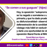 “Se comen a sus guaguas” (hijos)