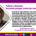 Pathos y Némesis: lecciones griegas contra las campañas sucias