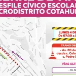 La Paz cierra calles por desfiles escolares cívicos