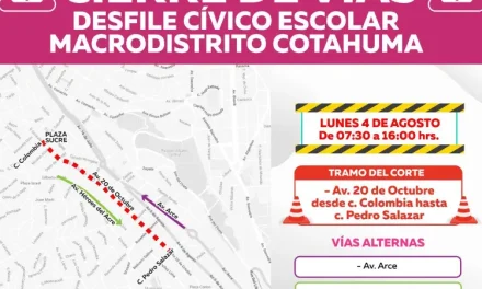 La Paz cierra calles por desfiles escolares cívicos