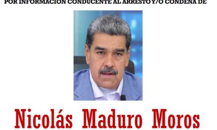EEUU eleva a 50 millones de dólares la recompensa por Nicolás Maduro