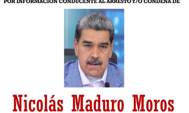 EEUU eleva a 50 millones de dólares la recompensa por Nicolás Maduro