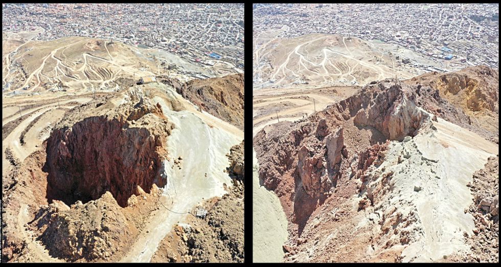 El deterioro del Cerro Rico de Potosí