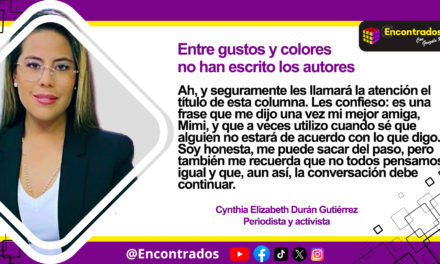 Entre gustos y colores no han escrito los autores