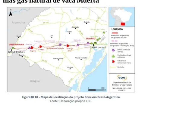 Sin pasar por ductos bolivianos, Brasil apuesta por Uruguaiana para importar gas de Vaca Muerta