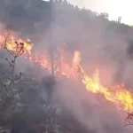 Incendio en Tolata se expande por fuertes vientos