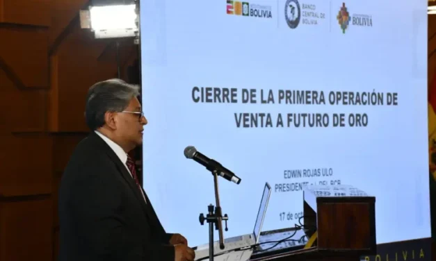BCB reconoce venta a ‘futuro’ de 3 toneladas de oro
