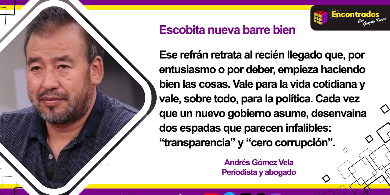 Escobita nueva barre bien