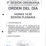 Cámara de Diputados agenda para este martes el tratamiento del proyecto de ley de elecciones subnacionales 