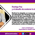 Rodrigo Paz y el desafío de sostener la democracia