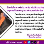 En defensa de la renta vitalicia a los expresidentes y exvicepresidentes de Bolivia
