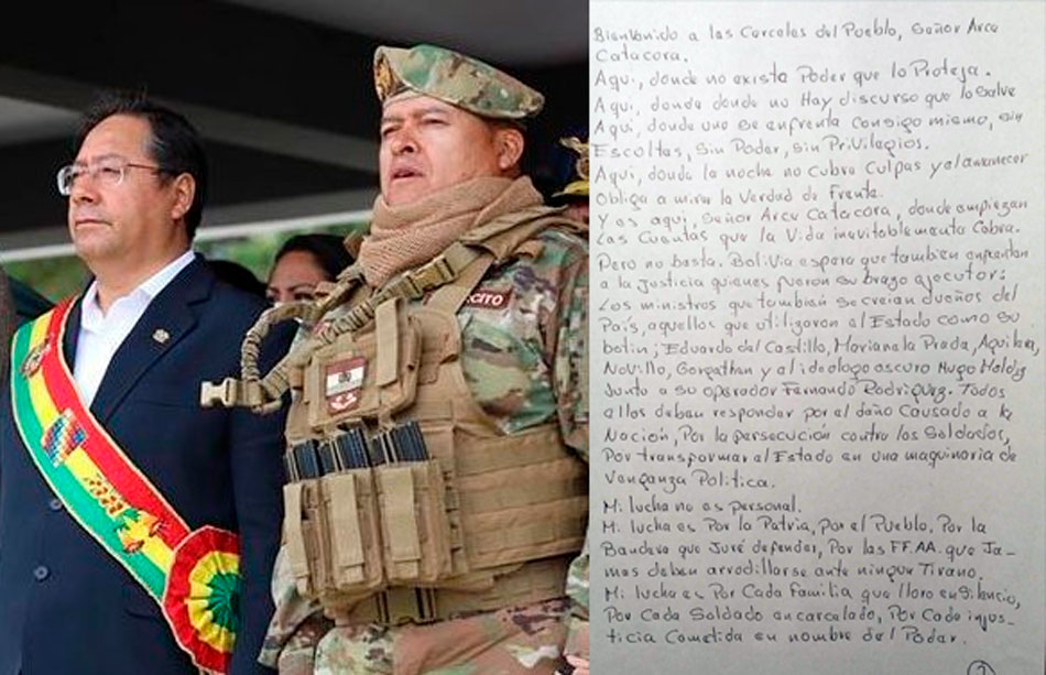 Zúñiga dice a Luis Arce: ‘bienvenido a las cárceles del pueblo’, ‘el verdugo cayó’