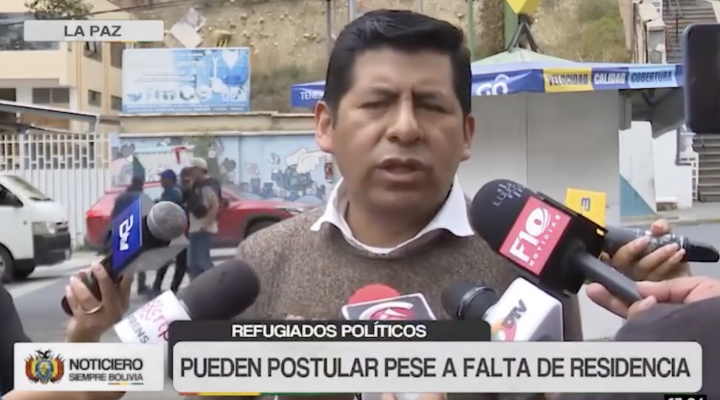 Tahuichi: candidatos que fueron refugiados políticos no necesitan tener dos años de residencia