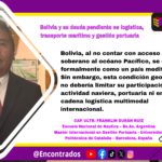 Bolivia y su deuda pendiente en logística, transporte marítimo y gestión portuaria