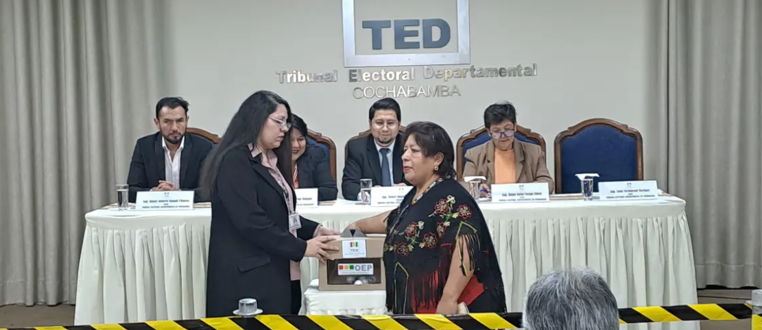 Subnacionales: Así quedó sorteada la papeleta para la elección de gobernador de Cochabamba