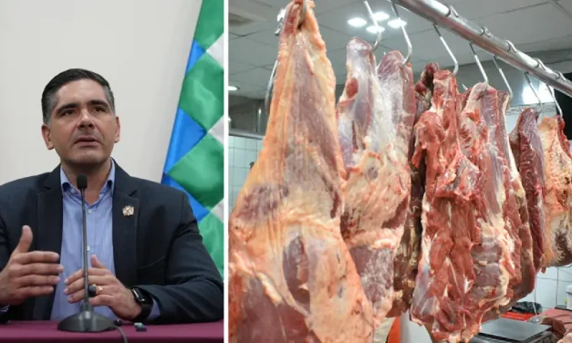 Ministro lamenta incremento del precio de la carne en los mercados pese a la baja de Bs 5 del kilo gancho