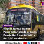 ¡Atención usuarios! El Puma Katari sube sus pasajes: Conoce las nuevas tarifas que rigen desde este lunes