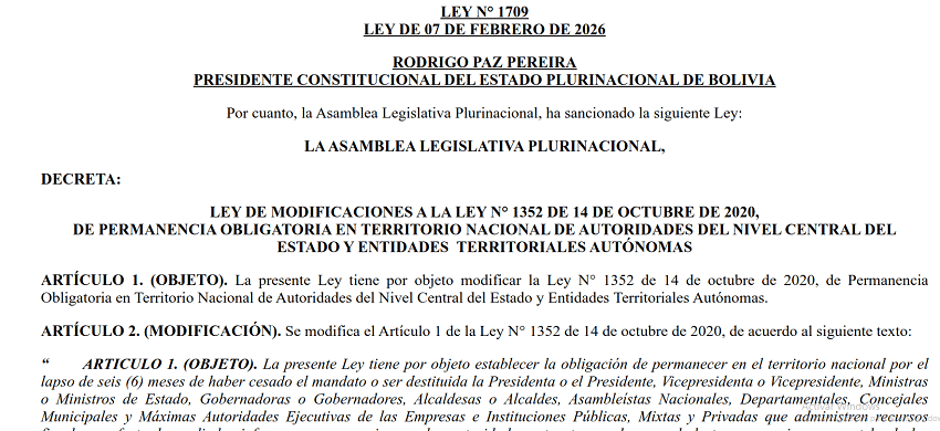Alertan que sería inaplicable la ley que amplía a seis meses el arraigo de exautoridades