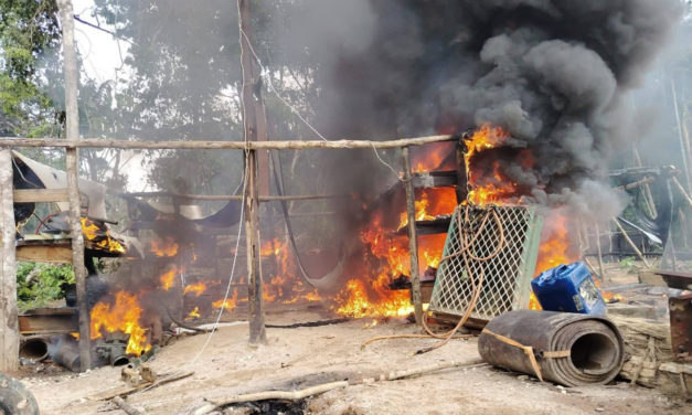 Operativo desarticula campamento de minería ilegal en el cerro San Simón