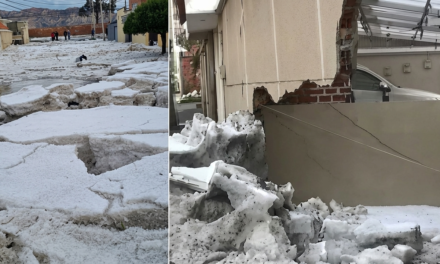 Granizada e intensas lluvias inundan calles y elevan el nivel de ríos en La Paz
