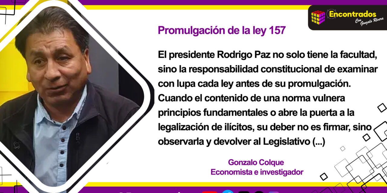 Promulgación de la ley 157