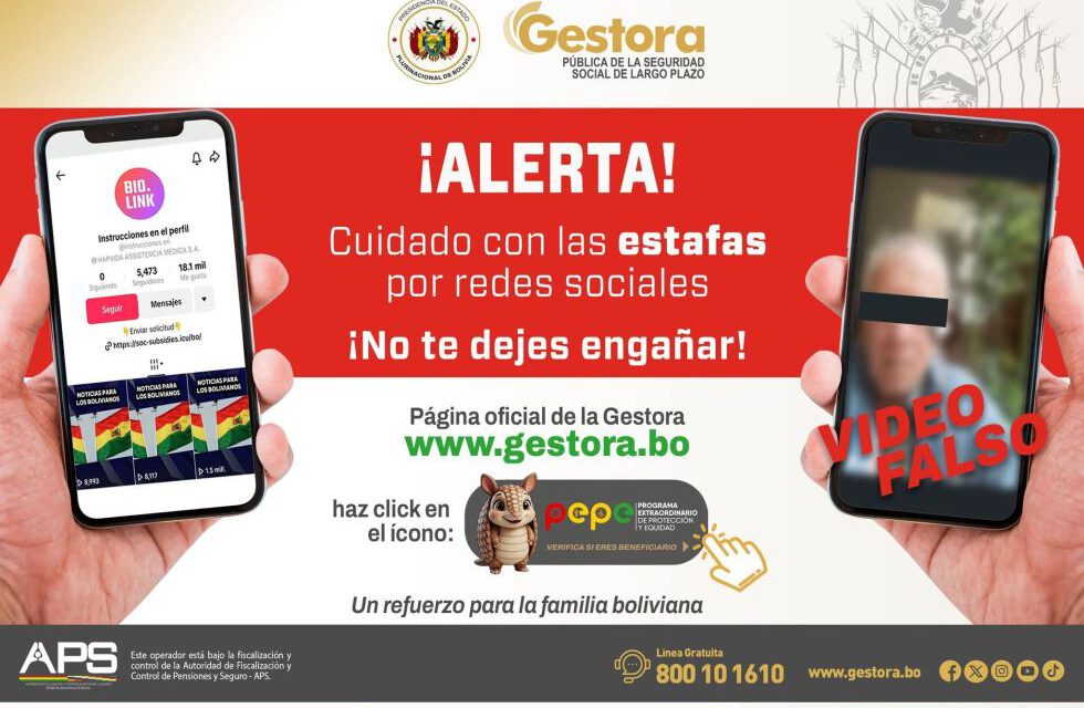 Gestora advierte sobre falso “Bono 3.500” que busca robar datos personales